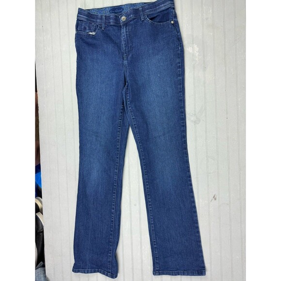 Gloria Vanderbilt Denim - Gloria Vanderbilt Size 8 Womens Jeans High Rise Straight Stretch Dark Wash